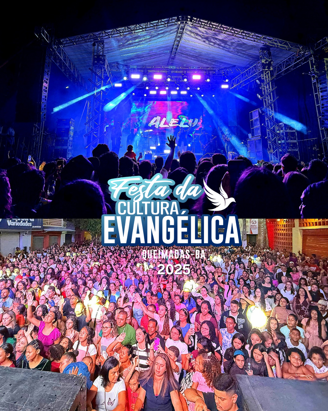 Primeira noite da Festa da Cultura Evangélica 2025 entra para a história em Queimadas - Maior edição de todos os tempos