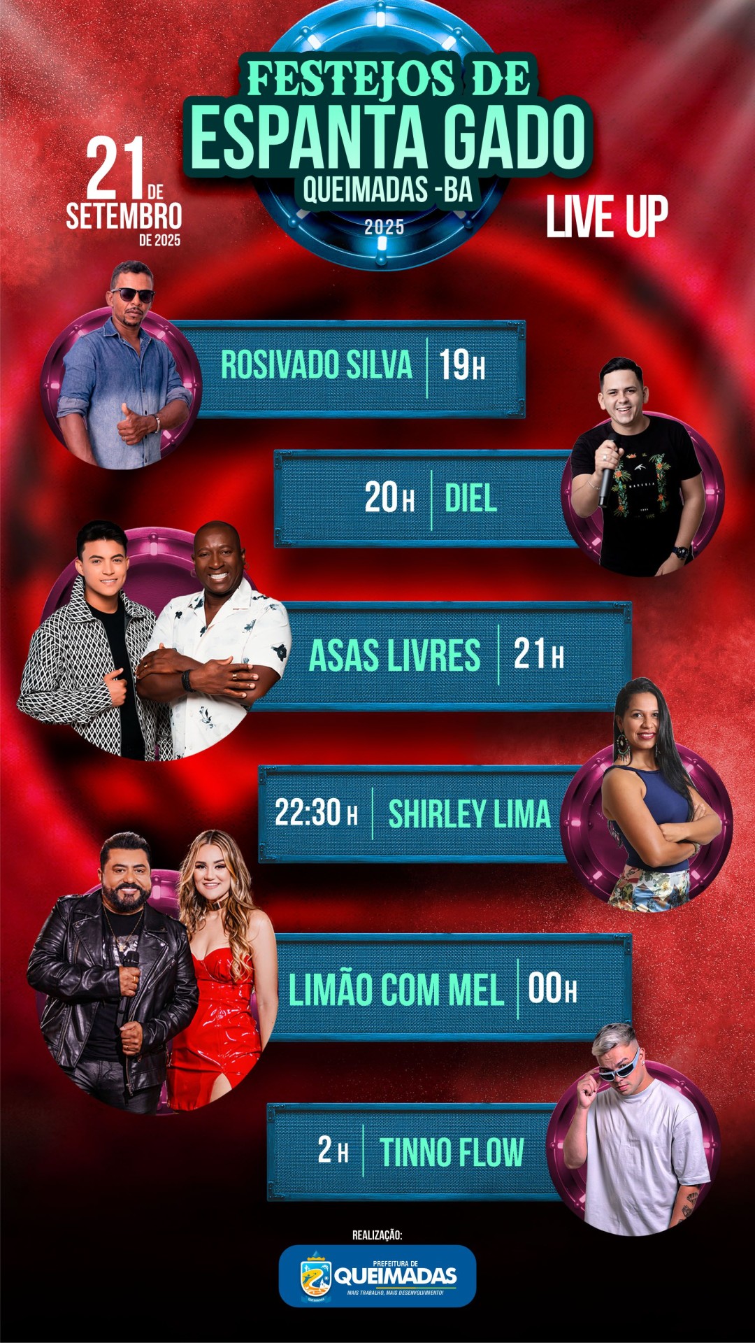 CONFIRA A LINE UP: Espanta Gado se prepara para os Festejos da Padroeira Nossa Senhora das Dores 2025 (21/09)