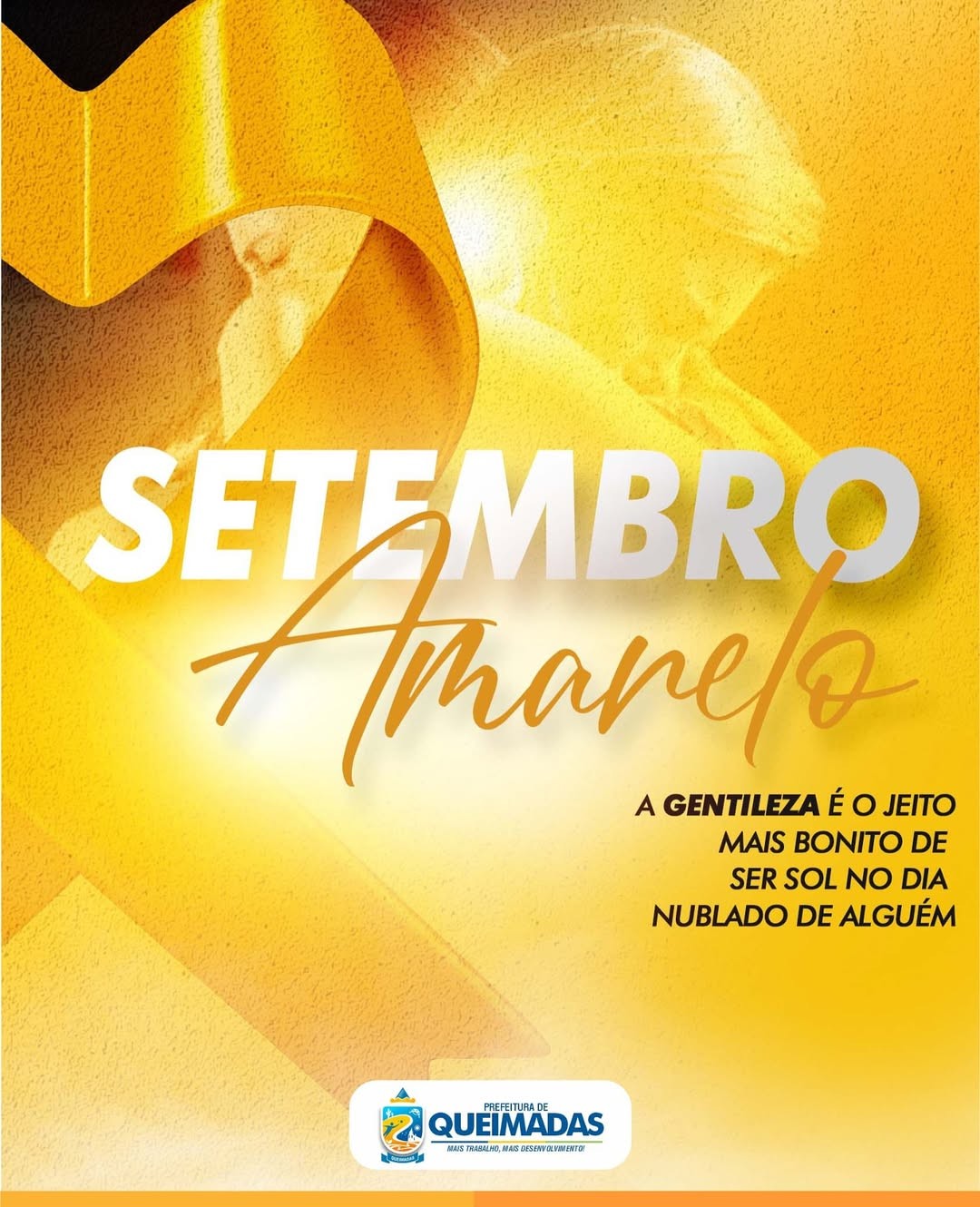 SETEMBRO AMARELO - Falar é a melhor solução. Sua vida importa. Nossa luta é pela vida.