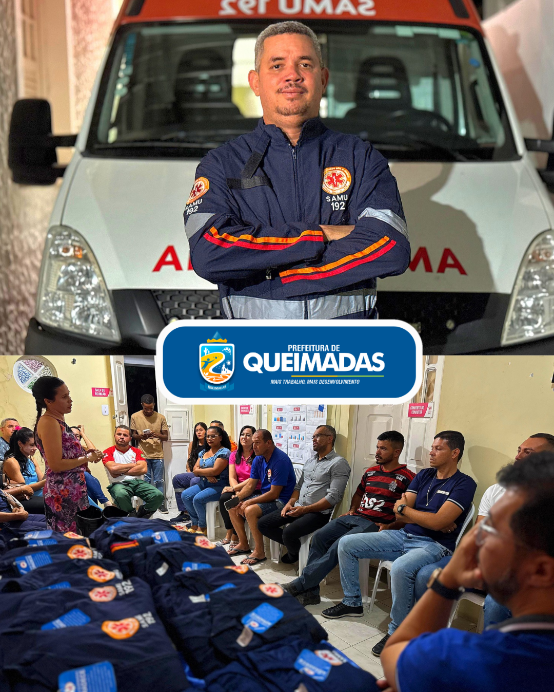 SAMU de Queimadas recebe novos fardamentos: mais proteção, conforto e segurança para quem salva vidas!