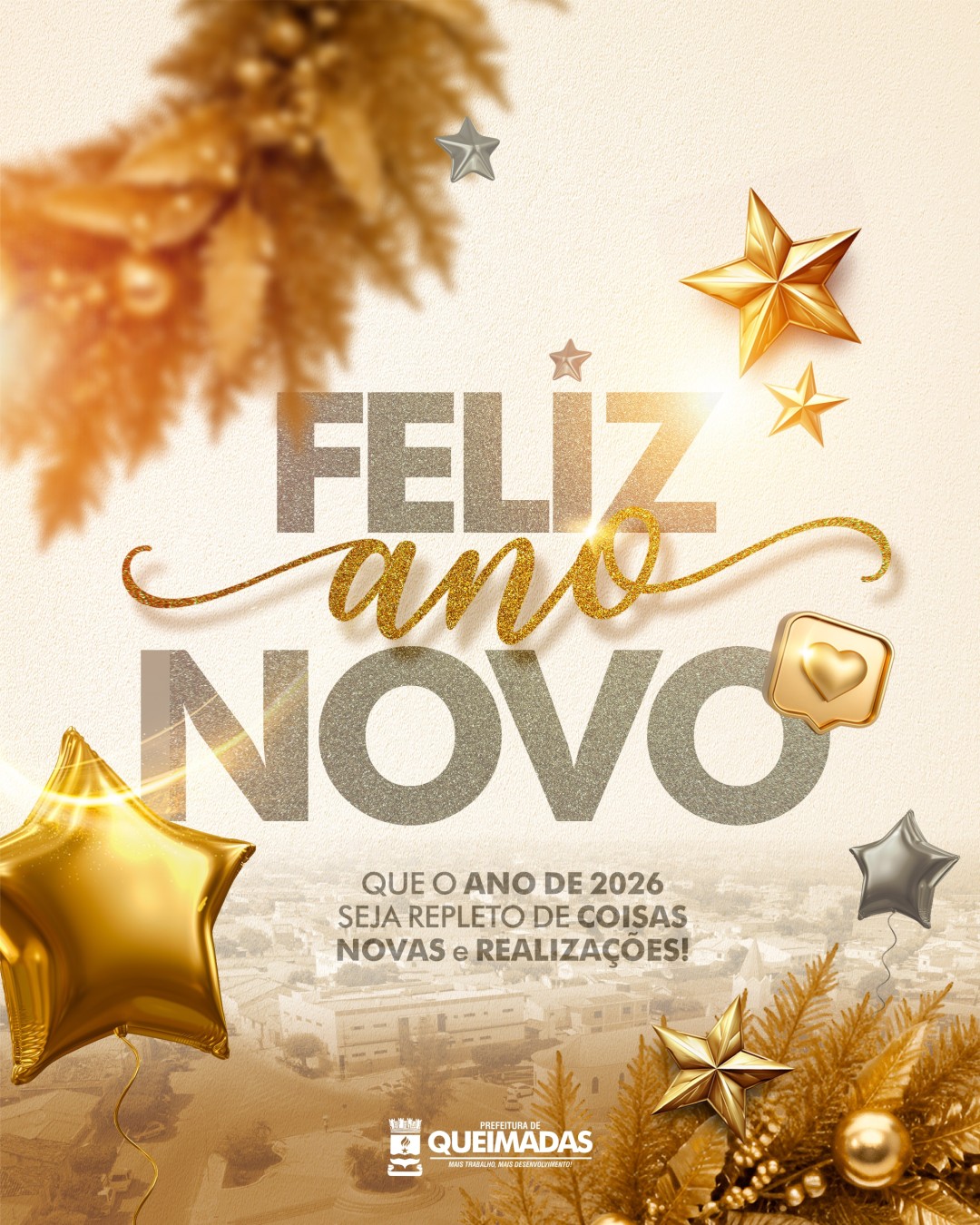 Um Feliz 2026 a todas as famílias queimadenses!