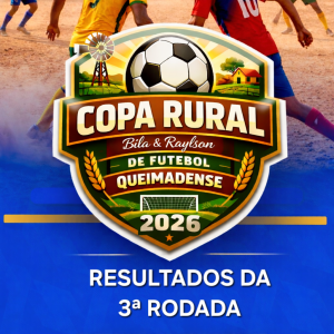 Copa Rural de Futebol Queimadense 2026: Terceira rodada – CONFIRA OS RESULTADOS DESTE DOMINGO 22/02