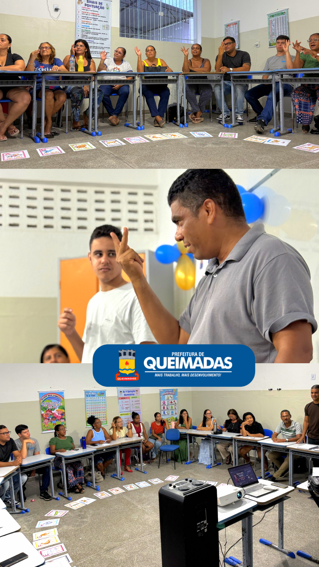 Educação e Inclusão: CEMEIQ realiza Oficina de Libras na Escola Professora Maria de Lourdes