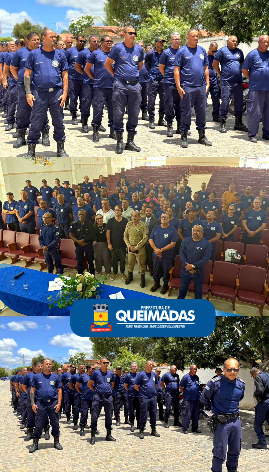 Prefeitura de Queimadas inicia Curso de Qualificação e Aperfeiçoamento da Guarda Civil Municipal